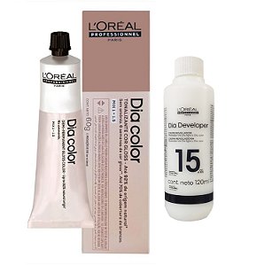 Loreal Dia Color 5.8 Castanho Claro Marrom + Creme Revelador 15vol 120ml