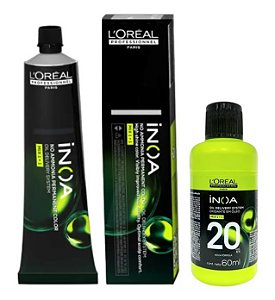 Loreal Inoa 6.66 Louro Escuro Vermelho Profundo + Ox 20vol