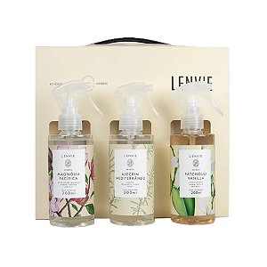 Lenvie Kit 3 Águas Perfumadas 200ml - Alecrim Mediterrâneo + Magnólia Pacífica + Patchouli Vanilla