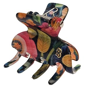 Piranha Bianca Madrid Média Floral Azul e Rosa 05 067 FL237