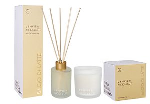 Lenvie Bacio Di Latte - Kit Difusor de Ambiente e Vela Bacio di Latte