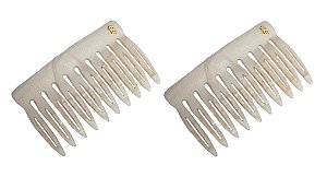 Kit 2 Pentes de Cabelo Bianca Vênus Madrepérola 90 004 FB