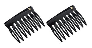 Kit 2 Pentes de Cabelo Médio Vênus Bianca Preto 90 005 AB