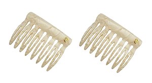Kit 2 Pentes de Cabelo Vênus Bianca Madrepérola 90 005 FB