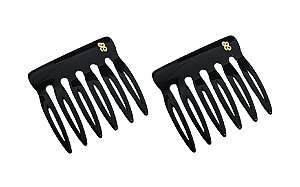 Kit 2 Pentes de Cabelo Pequeno Bianca Vênus Preto 90 006 AB