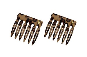 Kit 2 Pentes de Cabelo Pequeno Bianca Vênus Onça 90 006 T26