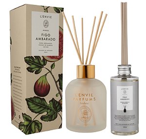 Lenvie Figo Ambarado - Kit Difusor de Ambiente e Refil