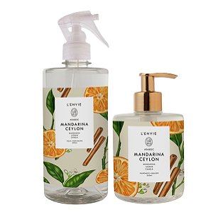 Lenvie Mandarina Ceylon - Kit Água Perfumada e Sabonete Líquido