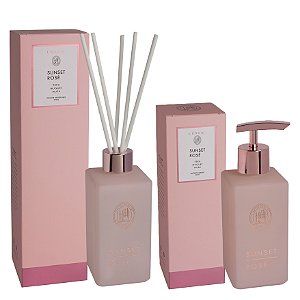 Lenvie Sunset Rose - Kit Difusor de Ambiente e Sabonete Líquido