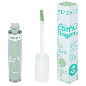 Corretivo Camuflagem Verde Vizzela Manchas Avermelhadas