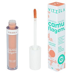 Corretivo Camuflagem Salmão Vizzela Manchas Azuis Marrons