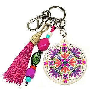 Chaveiro Resinado Mandala Floral 4201