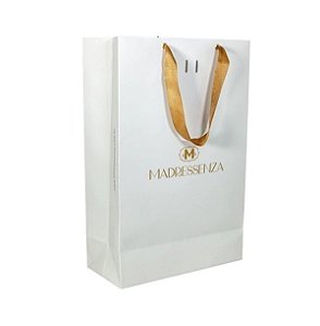 Madressenza Sacola G - Branca com Hotstamping e Alça Fita