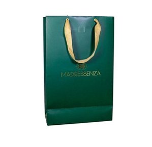 Madressenza Sacola G - Verde Escuro com Hotstamping Alça Fit