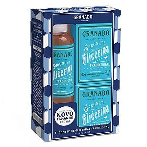 Granado Kit Glicerina 2 Sabonete Barra e Líquido Tradicional