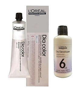 Loreal Dia Color 6.23 Louro Escuro Irisado Dourado + Dia Developer 6vol 90ml
