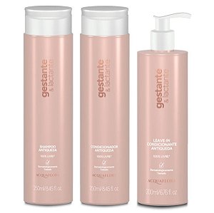Acquaflora Gestante e Lactante - Kit Shampoo Condicionador e Leave-in Antiqueda