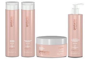 Acquaflora Gestante e Lactante - Kit Shampoo Condicionador Máscara e Leave-in Antiqueda