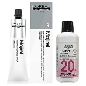 Loreal Majirel 9 Louro Muito Claro 60g + Oxidante 20vol 90ml