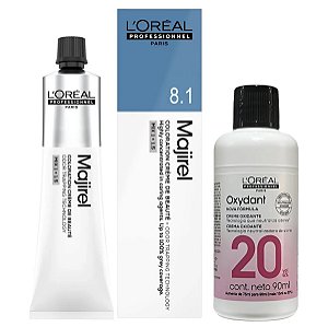 Loreal Majirel 8.1 Louro Claro Acinzentado 60g + Oxidante 20vol 90ml