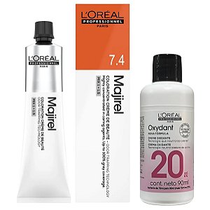 Loreal Majirel 7.4 Louro Acobreado 60g + Oxidante 20vol 90ml