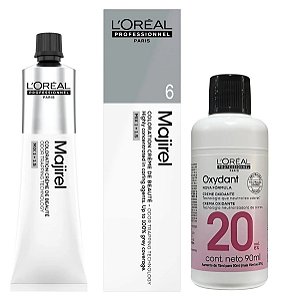 Loreal Majirel 6 Louro Escuro 60g + Oxidante 20vol 90ml