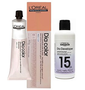 Loreal Dia Color 5.4 Castanho Claro Acobreado + Dia Developer 15vol 90ml