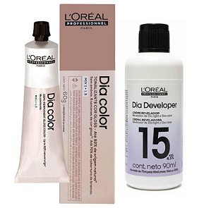 Loreal Dia Color 6.84 Louro Escuro Marrom Acobreado + Dia Developer 15vol 90ml