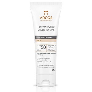 Adcos Protetor Solar Mousse Mineral FPS50 40g Cor Peach 9943