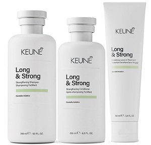 Keune Long & Strong - Kit Shampoo Condicionador e Leave-in