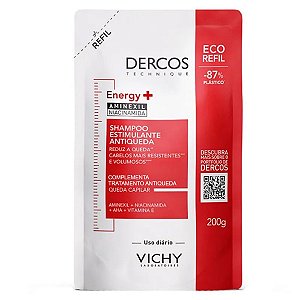 Refil Shampoo Dercos Vichy Energy+ Estimulante Antiqueda 200