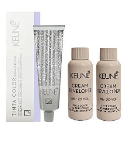 Tinta Keune 1517 Louro Super Cinz Violet + 2 Developer 20vol