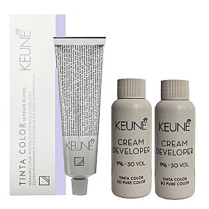 Tinta Keune 1517 Louro Super Cinza Viole + 2 Developer 30vol
