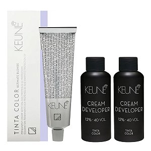Tinta Keune 1517 Louro Super Cinza Viole + 2 Developer 40vol