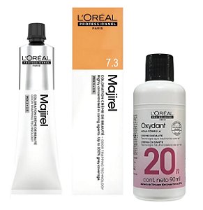Majirel Tinta 7.3 Louro Dourado 60g + Ox 20vol 90ml Loreal