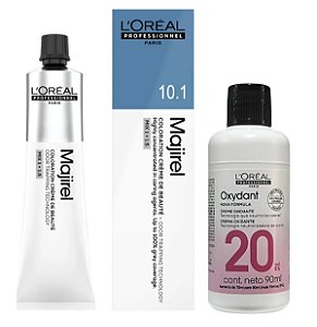 Majirel Tinta 10.1 Louro Clar C 60g + Ox 20vol 90ml Loreal