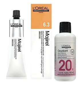 Majirel Tinta 6.3 Louro Esc Dour 60g + Ox 20vol 90ml Loreal