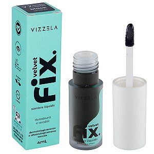 Vizzela Sombra Líquida Velvet Fix - Black
