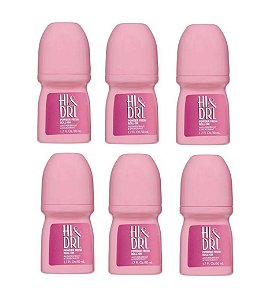 Kit 6un Desodorante Hi & Dri Roll-on Powder Fresh 50ml