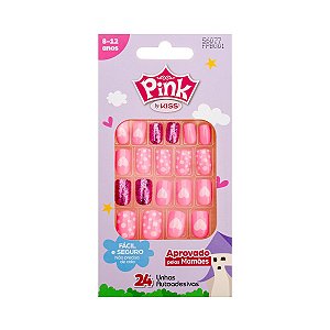 Kiss NY Unha Postiça Infantil Pink - Pink 1 Color Change