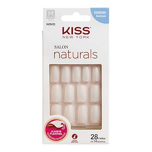 Kiss NY Salon Naturals Unhas Postiças - Quadrado Médio
