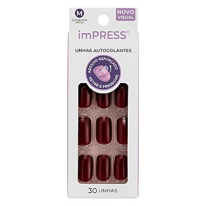 Kiss NY Impress Unhas Autocolantes Quadrado Médio - Pretty Please