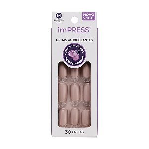 Kiss NY Impress Unhas Autocolantes Quadrado Médio - Sea Sand