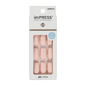 Kiss NY Impress Unhas Autocolantes Quadrado Médio - Halo