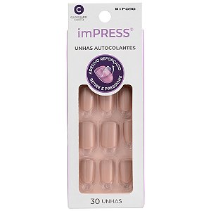 Kiss NY Impress Unhas Autocolantes Quadrado Curto - Girlie Girl