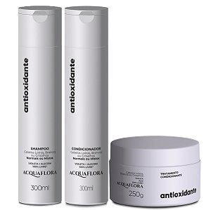 Acquaflora Antioxidante Cabelos Normais - Kit Shampoo Condicionador e Máscara