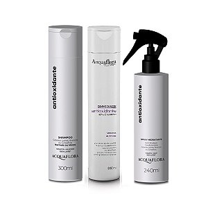 Acquaflora Antioxidante Cabelos Normais - Kit Shampoo Condicionador e Spray