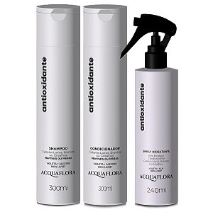 Acquaflora Antioxidante Cabelos Normais - Kit Shampoo Condicionador e Spray