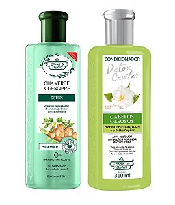Flores e Vegetais Detox Capilar - Kit Shampoo e Condicionador