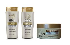Lacan SOS Result - Kit Shampoo Condicionador e Máscara